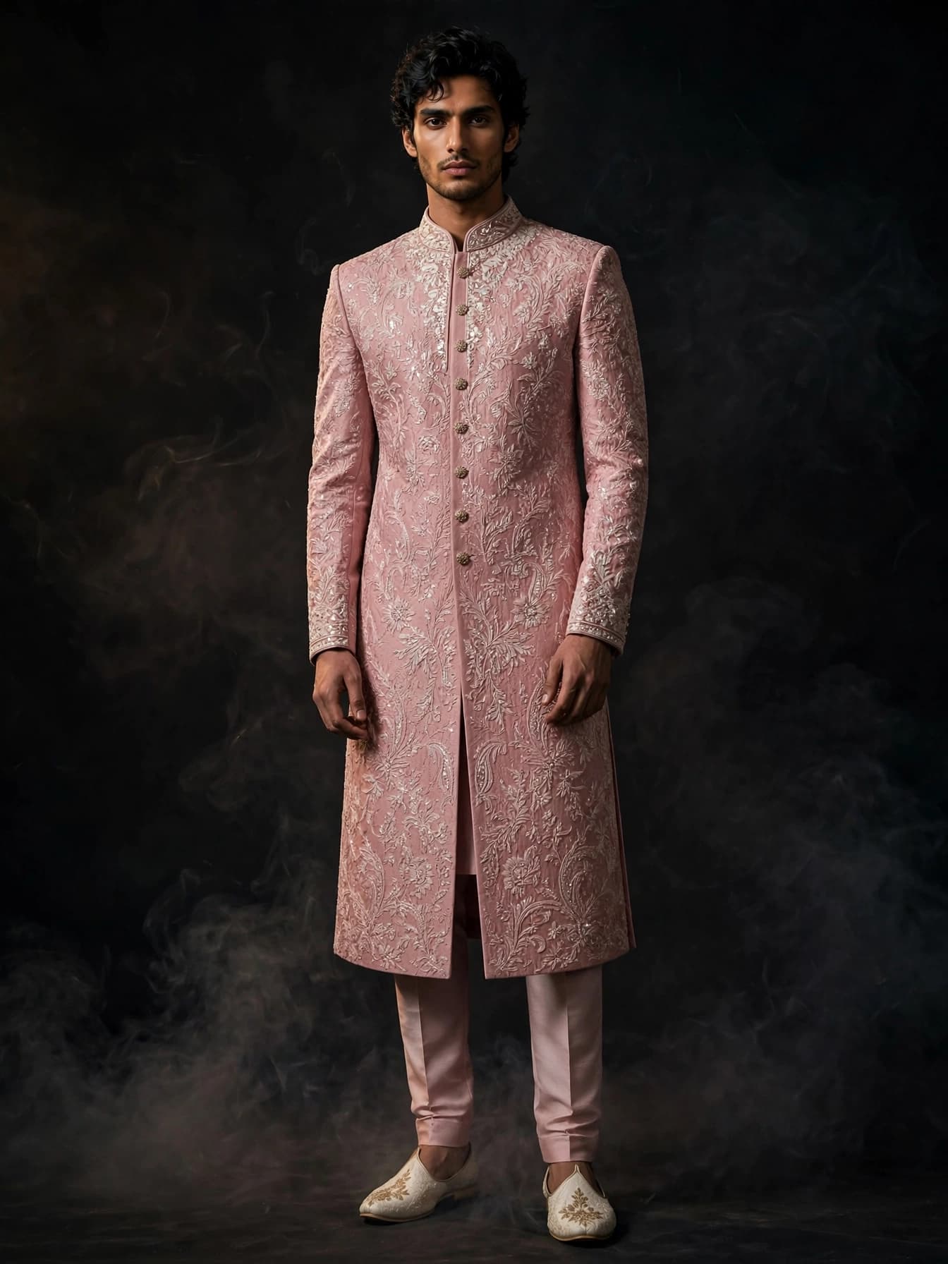 Onyx Collar-Embroidered Kurta