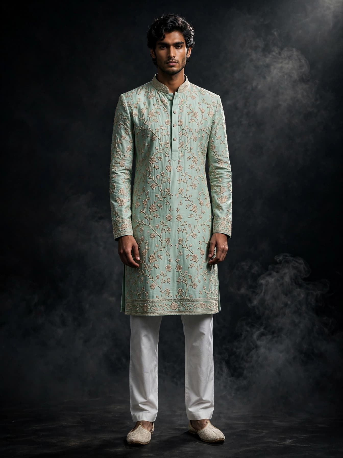Sage Tonal Kurta